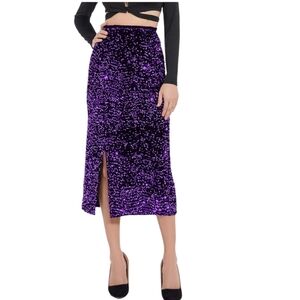 Dwirapal Store Sequin Velvet Skirt